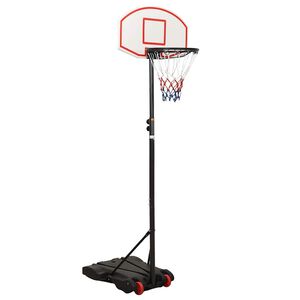 vidaXL Basketbalstandaard 216-250 cm polyetheen wit