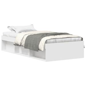 vidaXL Bedframe wit 90x200 cm