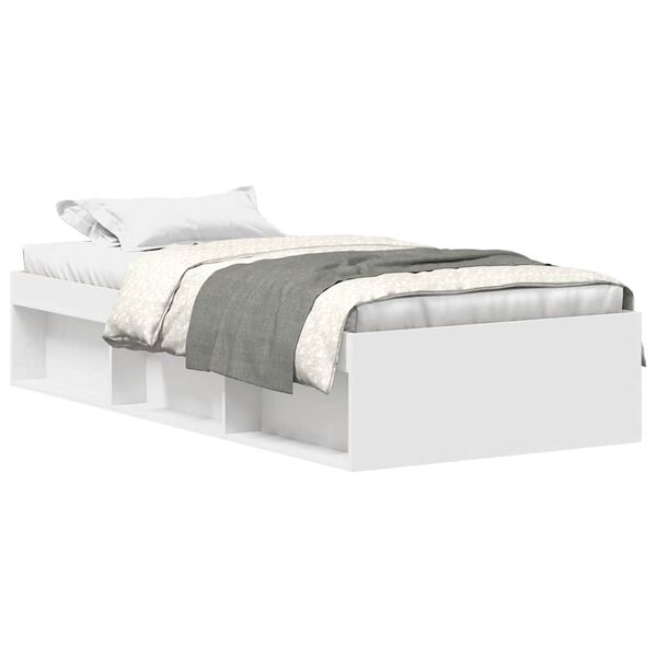 vidaXL Bedframe wit 90x200 cm