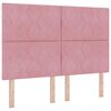 vidaXL Boxspringbed met hoofdeinde Roze 160 x 200 cm Fluweel