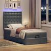 vidaXL Ottoman bed met matras en LED's 100x200cm stof donkergrijs