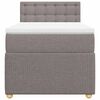 vidaXL Boxspring met matras stof taupe 90x190 cm