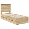 vidaXL Bedframe met lade Sonoma Eiken 75 x 190 cm Ingenieurshout