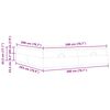 vidaXL Bedframe met matras met matras 2 pcs Dim Grijs Stof