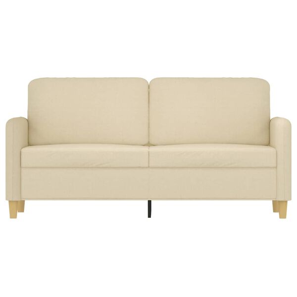 vidaXL Tweezitsbank 140 cm stof cr&egrave;mekleurig