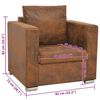vidaXL Fauteuil bruin 82x73x82 cm imitatiesuède