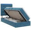 vidaXL LED Opslagbed met Matras Donkerblauw 90 x 200 cm Fluweel