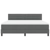 vidaXL Boxspringbed met matras Donkergrijs 180 x 200 cm Stof