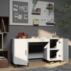 vidaXL Bureau 140x50x75 cm bewerkt hout wit