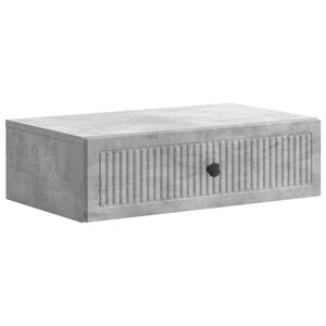vidaXL Wandmontage Zijtafel Betongrijs 59 x 34,5 x 17 cm Bewerkt hout
