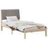 vidaXL Bedframe Bruin en taupe 100 x 200 cm Massief grenenhout