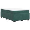 vidaXL Boxspring met matras fluweel donkergroen 120x190 cm