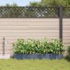 vidaXL Tuin Bloempot 4 pcs Licht Grijs Staal