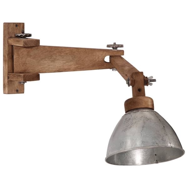 vidaXL Wandlamp 25 W E27 vintage zilverkleurig