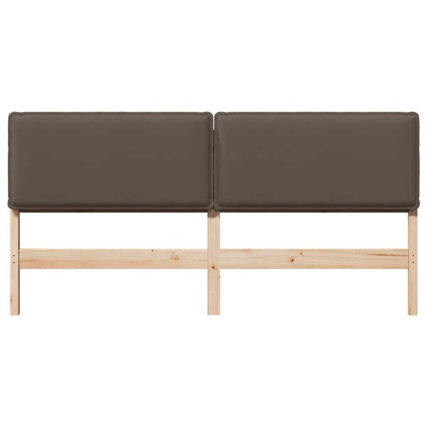 vidaXL Gestoffeerd hoofdbord Natuurlijk en Lichtgrijs 200 cm