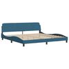 vidaXL Bed met matras "Dover" fluweel blauw 200x200 cm