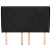 vidaXL Hoofdbord met randen 147x23x118/128 cm fluweel zwart