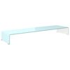 vidaXL TV-meubel/monitorverhoger 110x30x13 cm glas groen