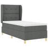 vidaXL Boxspringbed met Matras Donkergrijs 90x190 cm Donkergrijs Stof