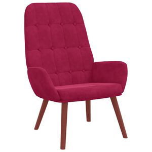 vidaXL Relaxstoel fluweel wijnrood