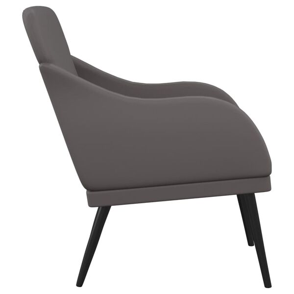 vidaXL Fauteuil 63x76x80 cm kunstleer grijs