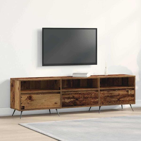 vidaXL TV-kast Oud hout 150 x 30 x 44,5 cm Bewerkt hout