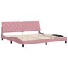 vidaXL Bedframe zonder matras fluweel roze 200x200 cm