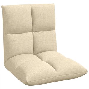 vidaXL Verstelbare vlo stoelen Cr&egrave;mekleurig Stof