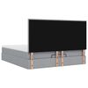 vidaXL Ottoman bed met matras 180x200cm stof lichtgrijs