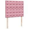 vidaXL Boxspring met matras fluweel roze 120x190 cm