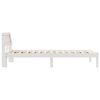 vidaXL Bedframe met hoofdeinde Wit 90 x 200 cm Massief grenenhout
