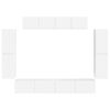 vidaXL TV-kast 8 pcs Hoogglans wit