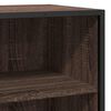 vidaXL Dressoir 68x35x76 cm bewerkt hout en metaal bruin eikenkleur