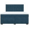 vidaXL Boxspring met matras fluweel blauw 180x200 cm