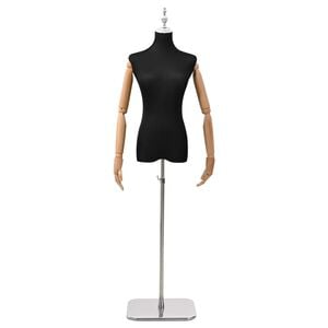 vidaXL Verstelbare mannetje 156-226 cm met basis Vrouw PP Zwart