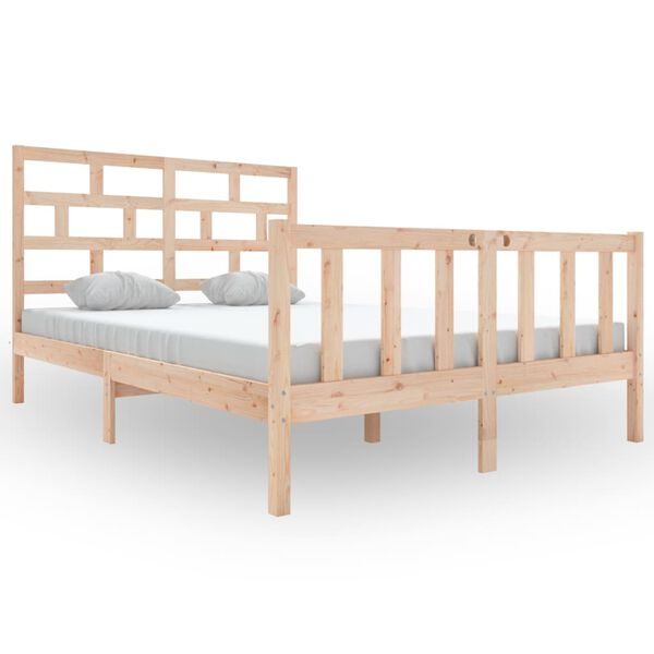 vidaXL Bedframe massief grenenhout 120x200 cm