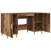 vidaXL Bureau met plank Oud Hout 140 x 50 x 75 cm Bewerkt hout