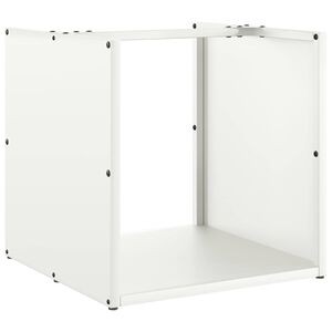 vidaXL Brandhoutrek 40x40x40 cm koudgewalst staal wit