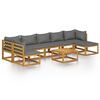 vidaXL 8-delige Loungeset met kussens massief acaciahout