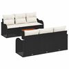 vidaXL Tuin Sofa Set 7 pcs Zwart en wit