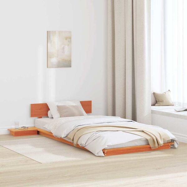 vidaXL Bedframe Bruin 75 x 190 cm Hout