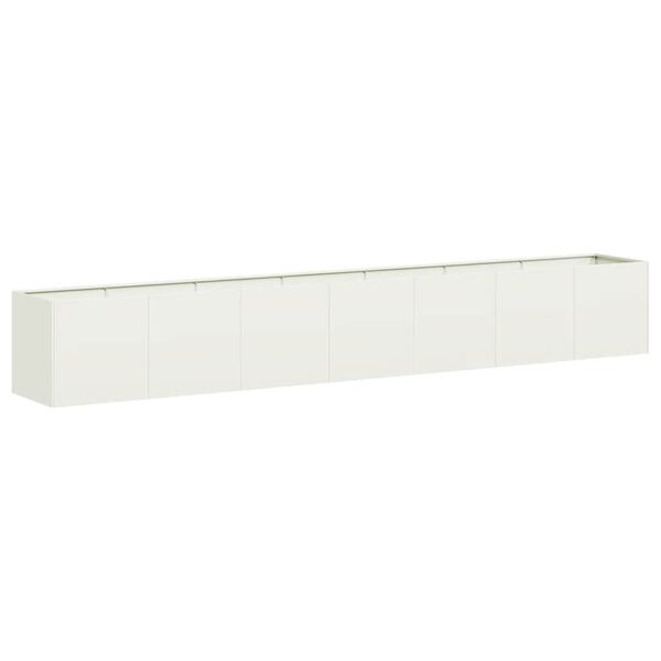 vidaXL Plantenbak 280x40x40 cm koudgewalst staal wit