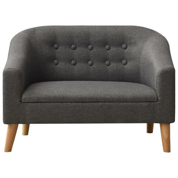 vidaXL Kinderbank stof grijs