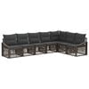 vidaXL Tuinbankenset 7 st Grijs poly rattan