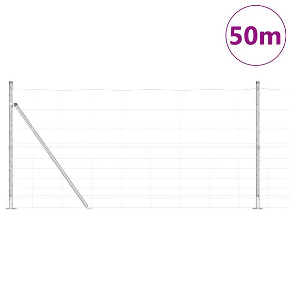 vidaXL Afrasteringspaal Gegalvaniseerd 50 x 1,2 m Staal