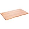 vidaXL Wandschap 100x60x(2-4)cm behandeld massief eikenhout lichtbruin