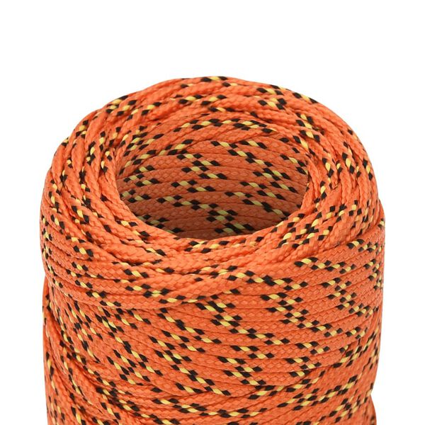 vidaXL Boottouw 2 mm 50 m polypropyleen oranje