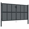 vidaXL Tuinpoort Antraciet 300x125 cm Staal