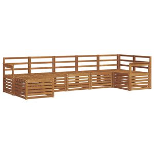 vidaXL Hoekbank Set 7 pcs Naturel Massief Acaciahout