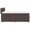 vidaXL Boxspring met matras stof donkerbruin 140x190 cm